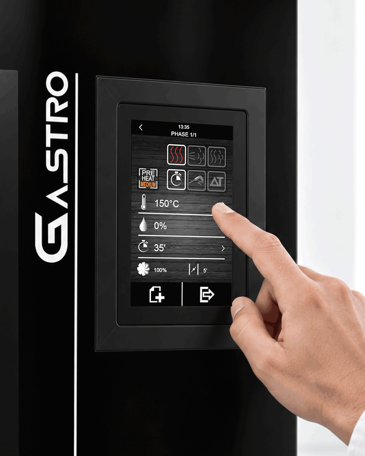 Pantalla intuitiva del horno ST Gastro